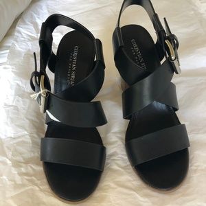 Christian Siriano chunk heel sandal